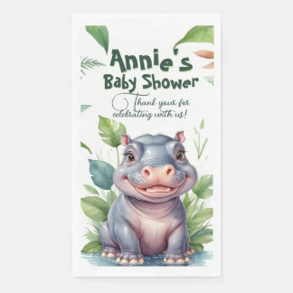 Servilleta De Papel Pequeño y salvaje: Baby Shower floral moderno