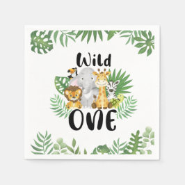 Servilleta De Papel Pequeños animales salvajes de un Safari primer cum