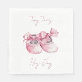 Servilleta De Papel Pequeños dedos. Gran alegría. Es un Chica.