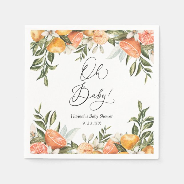 Servilleta De Papel Pequeños Naranjas Cutie Oh Napkins (Anverso)