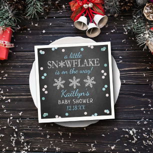 Servilleta De Papel Pequeños niños con copo de nieve en Baby Shower