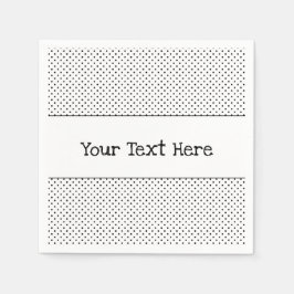 Servilleta De Papel Pequeños puntos de polka negros y blancos