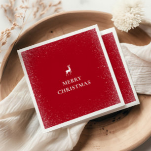 Servilleta De Papel Pequeños renos, simples copos de nieve Navidades R