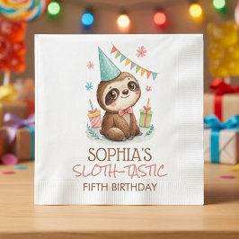 Servilleta De Papel Perezoso cumpleaños infantil perezoso-tástico