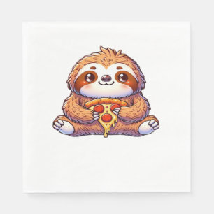 Servilleta De Papel Perezoso divertido comiendo pizza, Camiseta clásic