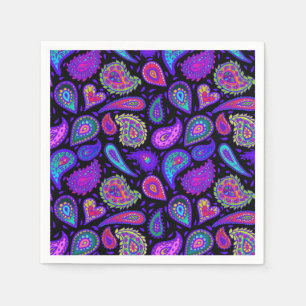 Servilleta De Papel Perfectamente Bonito Púrpura Paisley