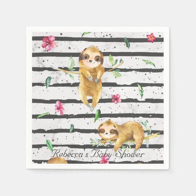 Servilleta De Papel Perfecto tropical Adorable Baby Shower Personaliza (Anverso)