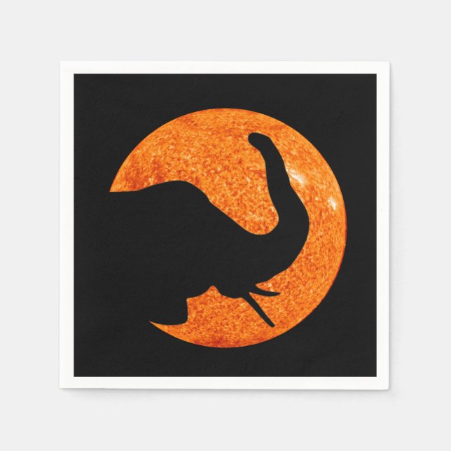 Servilleta De Papel Perfil de elefante eclipse solar (Anverso)