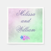 Pergamino Boda morado y verde