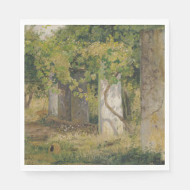 Servilleta De Papel Pérgola Con Uvas De Vino (Paisaje De Viñedo)