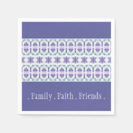 Servilleta De Papel Periwinkle Con Acentos Florales