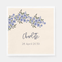Periwinkle Floral Blooms Nombre personalizado mode