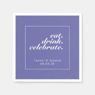 Servilleta De Papel Periwinkle y Libro Minimalista blanco moderno de B