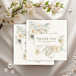 Servilleta De Papel Perlas acuarelas y ducha de novia prosecco