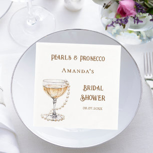 Servilleta De Papel Perlas de lluvia de novia prosecco