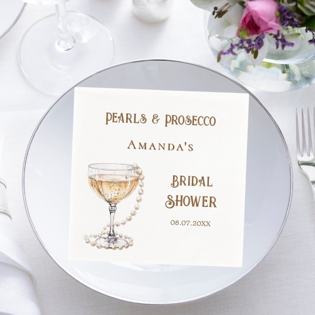 Servilleta De Papel Perlas de lluvia de novia prosecco  (Subido por el creador)