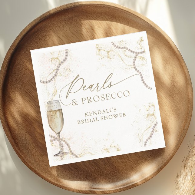 Servilleta De Papel Perlas de lujo y ducha de novia Prosecco (Subido por el creador)