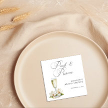 Perlas elegantes y ducha de novia del Prosecco