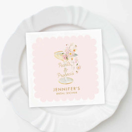 Servilleta De Papel Perlas rosadas y ducha de novia en Prosecco