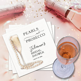 Servilleta De Papel Perlas y ducha de novia en Prosecco