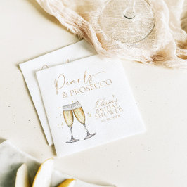 Servilleta De Papel Perlas y ducha de novia en Prosecco