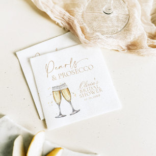 Servilleta De Papel Perlas y ducha de novia en Prosecco