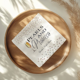 Servilleta De Papel Perlas y ducha de novia en Prosecco