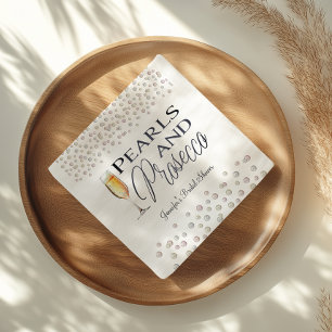 Servilleta De Papel Perlas y ducha de novia en Prosecco