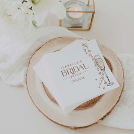 Servilleta De Papel Perlas Y Ducha De Novias Prosecco