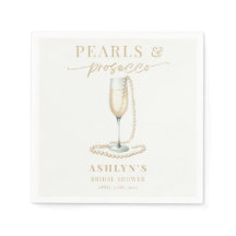 Perlas y pañales de ducha de novia Prosecco