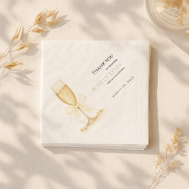Servilleta De Papel Perlas y pañales Prosecco | Ducha nupcial neutral