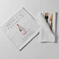 Perlas y prosecco elegante ducha nupcial