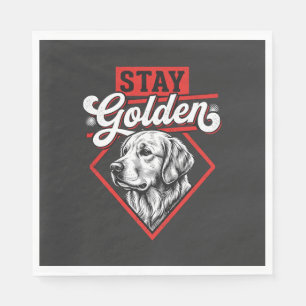 Servilleta De Papel Permanece dorado perro retriever dorado