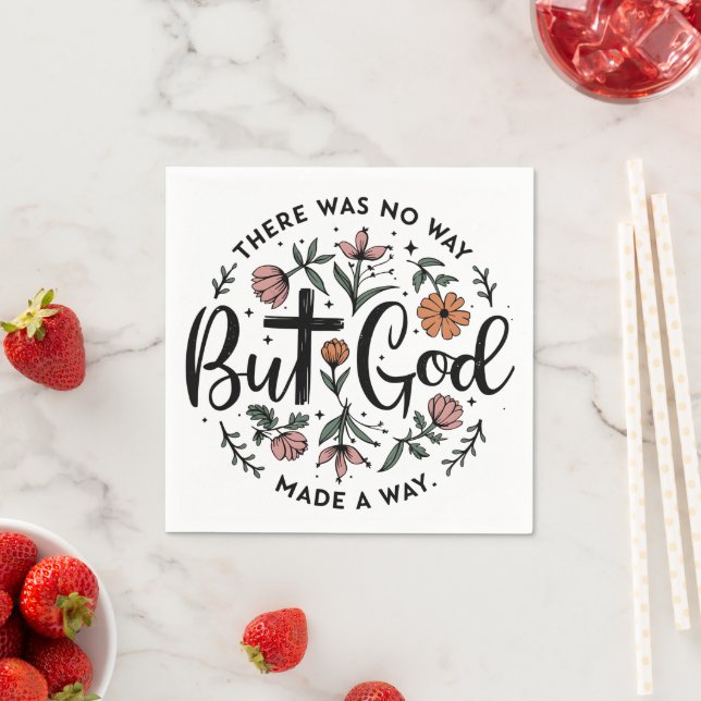 Servilleta De Papel Pero Dios cristiano floral (In situ)