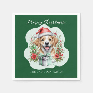Servilleta De Papel Perrito Lindo Navidad