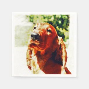 Servilleta De Papel Perrito precioso de Irish Setter