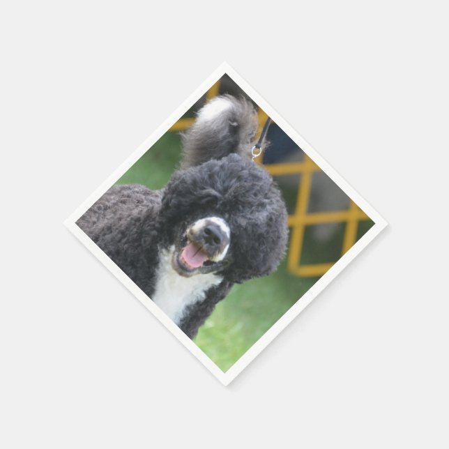 Servilleta De Papel Perro acuático portugués (Borde)