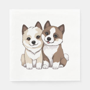Servilleta De Papel perro akita camiseta clásica