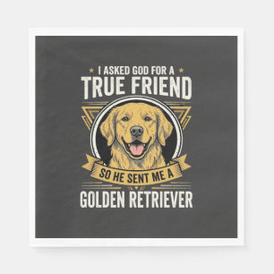 Servilleta De Papel Perro amigo verdadero Retriever Dorado