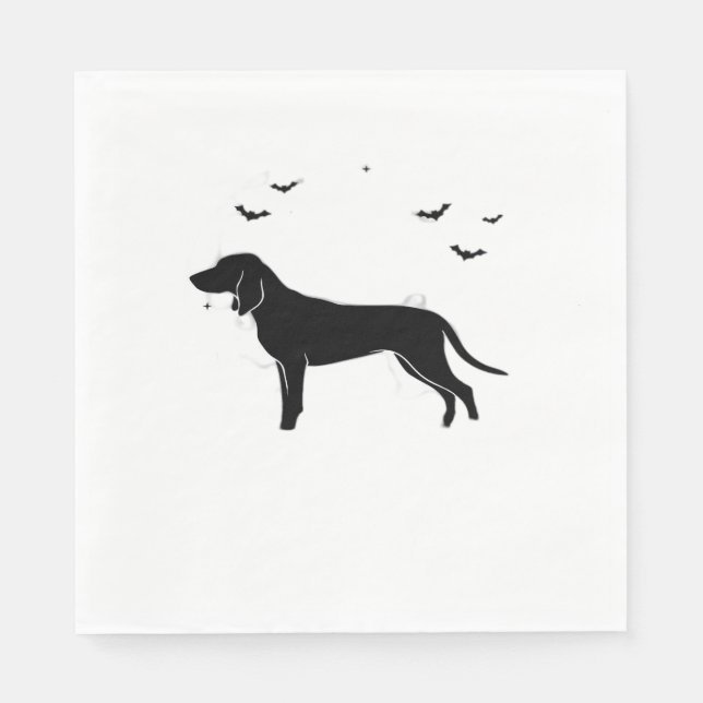 Servilleta De Papel Perro azul - Halloween Moon Silhouette Classic T (Anverso)