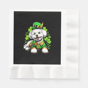Servilleta De Papel Perro Bichon Frise Día de San Patricio