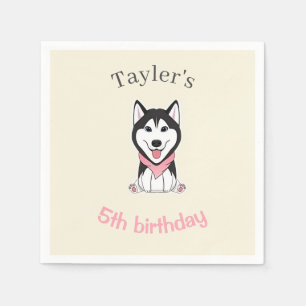 Servilleta De Papel Perro blanco y negro sin cáscara