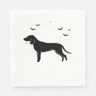 Servilleta De Papel Perro Bluetick � Silueta Clásica de Luna de Hallow