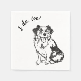 Servilleta De Papel Perro Boda Cocktail Napkins