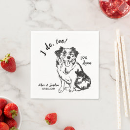 Servilleta De Papel Perro Boda Cocktail Napkins