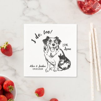 Servilleta De Papel Perro Boda Cocktail Napkins