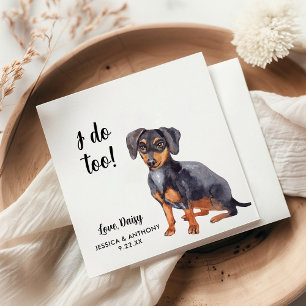 Servilleta De Papel Perro Boda Cocktail Napkins