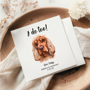 Servilleta De Papel Perro Boda Cocktail Napkins