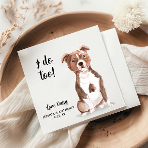 Servilleta De Papel Perro Boda Cocktail Napkins