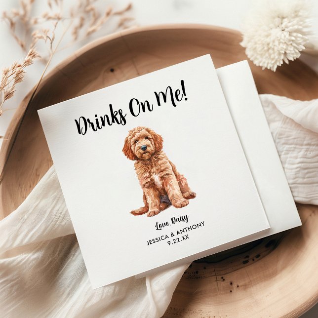 Servilleta De Papel Perro Boda Cocktail Napkins (Subido por el creador)